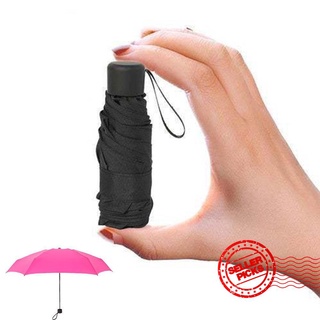 pequeño paraguas plegable lluvia mujeres regalo hombres mini bolsillo anti-uv portátil impermeable niñas l3l0