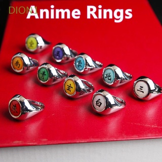 DION1 hombres Anime anillo japón tiro props Cosplay anillos mujeres Anime ventilador regalo moda Akatsuki Akatsuki Itachi dolor Orojimaru Zhu-Rings DIY joyería/Multicolor