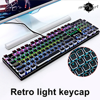 sunnyheart - tapas de repuesto para teclado mecánico de eje cruzado (104 unidades)