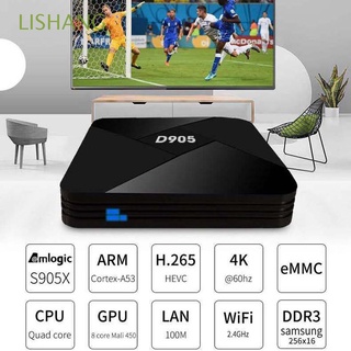 lishang 4k tv box 1gb+8gb receptores de tv smart tv box d905 diyomate 2.4g soporte 3d equipos de vídeo wifi reproductor multimedia