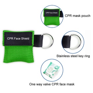 Llavero al aire libre resucitador cara escudo de emergencia primeros auxilios suministros CPR máscara (9)