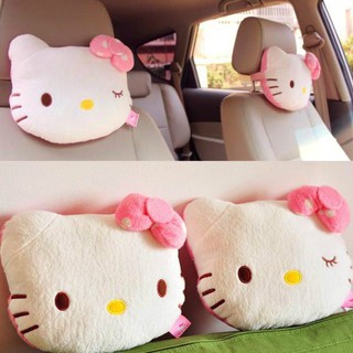 1pcs precioso hello kitty auto asiento de coche reposacabezas cojín almohadas reposa cuello almohada (2)