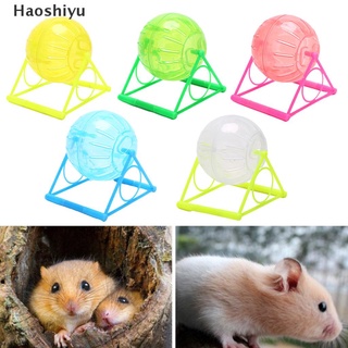 haoshiyu - pelota de plástico para trotar con roedores para mascotas, juguete pequeño con soporte mx