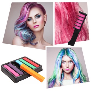Tinte temporal para el cabello 36 colores Mini tizas para el cabello lápices de colores Multicolor tinte para el cabello peine cuidado del cabello herramientas de peinado (6)