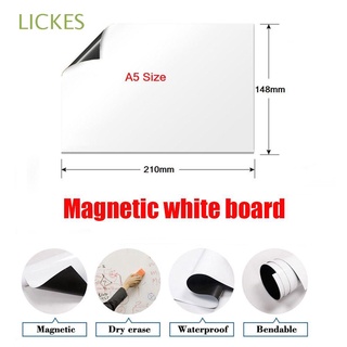 lickes pizarras blancas magnéticas pizarra blanca cocina tamaño a5 imán nevera oficina flexible suministros hogar imán tablero/multicolor