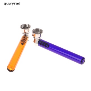 quwyred - pipa de humo de vidrio con cuenco de metal, metal, tabaco, cuchara de hierbas, accesorios mx (5)
