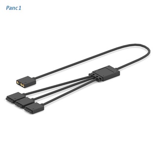 Panc1 ARGB 5V 3Pin Extension Cable Adapter 30cm 1 to 3 RGB LED Splitter Cable for PC Strip Sync Cable