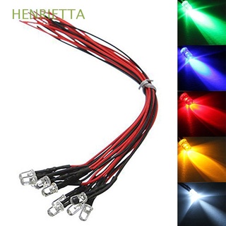henrietta diodo intermitente luz constante emit led 12v 5 mm colorido 10 piezas dc cable/multicolor