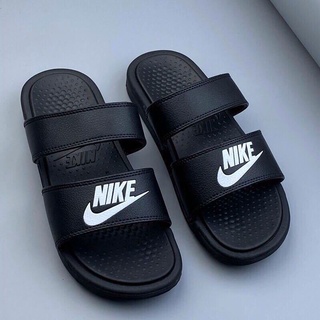 Nike sandalias de los hombres diapositivas zapatillas zapatillas sandalias SWOOSH BENASSI negro PREMIUM (8)