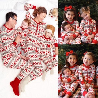 Coincidencia de la familia de navidad pijamas conjuntos de vacaciones estilo navideño impresión Loungewear ropa de dormir