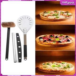 [xmfgspqr] profesional de cáscara de pizza cortador de pizza pizza y pizza horno espátula y cortador conjunto de accesorios de horno herramientas de horno para 8\"