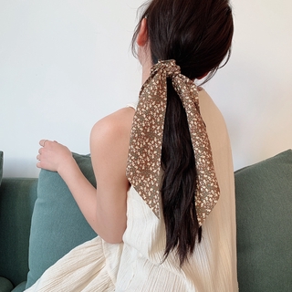 elegante retro floral corbata de pelo banda de pelo temperamento elástico banda de goma trenzado pelo de las mujeres accesorios para el cabello (2)