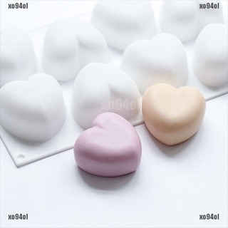 Xo94Ol Moldes De silicón en forma De corazón con 8 agujeros 3d/Moldes De jabón hecho a mano Para hacer jabón/Fondant