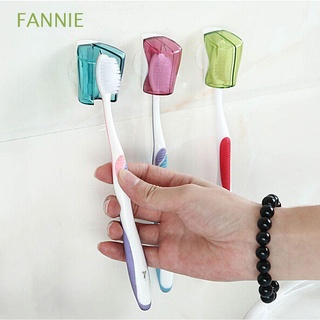 FANNIE Tres / juegos Cepillo de dientes Creativo adj. Estante de|Cepillo de dientes Productos Portátil Real adj. Casa Ventosa Pie Artículos de baño