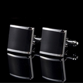 [Cons] Black Stainless Steel Mens Wedding Party Gift Shirt Cuff Links Cufflinks Fashion MX131-3