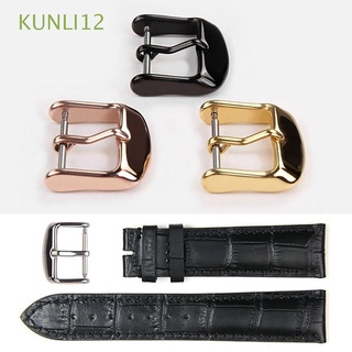 KUNLI12 alta calidad accesorios de reloj de repuesto de acero inoxidable correa de reloj hebilla 12 14 16 18 20 22 mm reemplazable suelto sólido correa de reloj cierre/Multicolor (1)