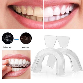 2 pzs bandeja de silicón termoforma para blanquear dientes de grado alimenticio para cuidado Dental