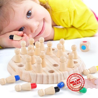 juego de memoria de madera para niños, juego de memoria, palo de ajedrez, divertido, juego de mesa, juguete cognitivo para niños, capacidad j2i9
