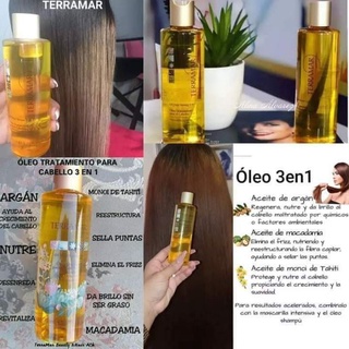 protege tu cabello con el aceite óleo 3 en 1 de terramar120ml