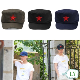 Ly moda armada sombrero Unisex liso gorra sol sombreros Casual deportes clásico algodón ajustable estrella roja /Multicolor (1)
