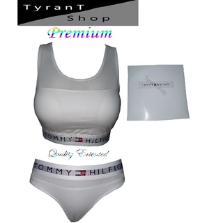 Conjunto de sujetador deportivo Tomy moderno algodón de alta calidad blanco de nylon combinación de red