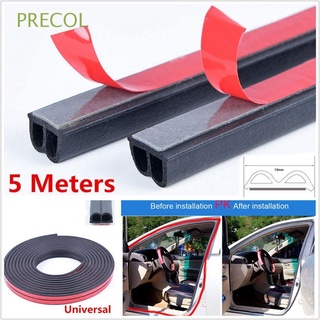 PRECOL 5M Nuevo B forma Black Wertherstrip Hollow Auto Seal Strip Caucho Soundproof Práctico Util Puerta de auto