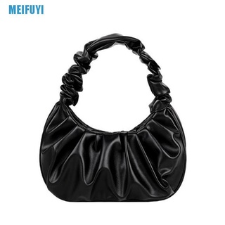 [Meifu3] verano plisado bolsos de las mujeres de la PU nube bolsas de ocio axila bolsa de hombro (7)