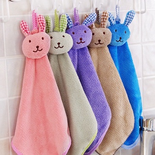 Toalla de mano de bebé de dibujos animados Animal de felpa cocina suave colgante toalla de baño toalla