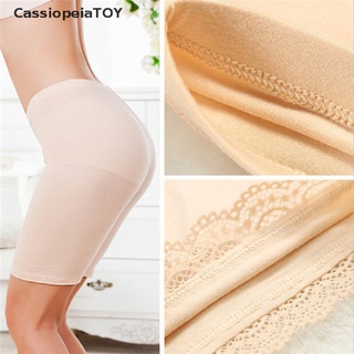 [CassiopeiaTOY] Pantalones Cortos Elásticos De Seguridad Para Mujer , Encaje Floral , Sin Costuras , Leggings