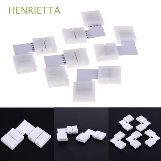 henrietta - tira led (10 mm, sin soldadura, rgb, 5050, forma de l, 10 unidades, conectores de luz en forma de l, multicolor)