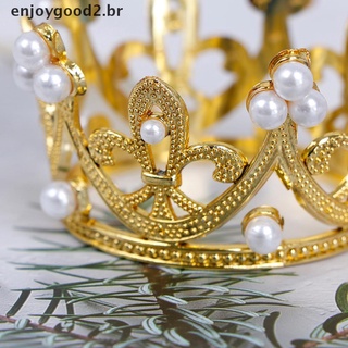 Enjoy2 1 pza Mini corona Para pastel De perlas De Cristal con perla Para niños/adornos Para el cabello