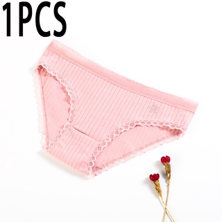 1 pack 8 Colors Available Cotton Comfortable Soft Women Panties Cute Girl Underwear Soft Breathable Lady Briefs