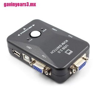 [7GV3MX] 2 puertos USB VGA KVM interruptor de la caja para ratón teclado Monitor de compartir ordenador PC