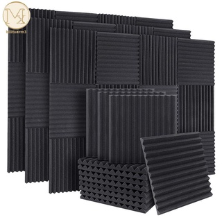 50Pcs Acoustic Soundproof Foam Sound Absorbing Panels Sound Insulation Panels Wedge for Studio Walls Ceiling,1X12X12Inch