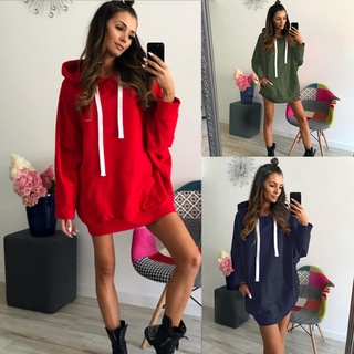 *LHE Fashion Women Loose Shirt Long Sleeve Hooded Top Casual Female Pullover