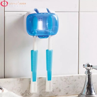 samuel0000 Toothbrush Sterilizer For 2 Teeth Brushes UV Disinfection Box Wall-mounted Toothbrush Holder