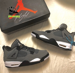 『FP•Shoes』 Color gris Nike Air Jordan 4 Cool Boy gris bajo zapatos de deporte de los hombres zapatos de pareja de las mujeres zapatos transpirable Casual correr zapatos de baloncesto zapatos para correr zapatos deportivos (6)