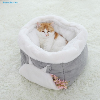 bansubu minimalista mascota cueva gatos mascota dormir nido casa con cordón adorable para otoño