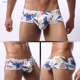 XI* Lightweight Boxer Underwear Maple Print High Stretchy Underpants Thin for Inside Wear