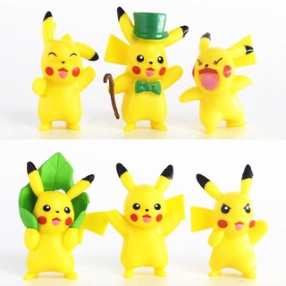 6 Pikachu Pokemon Pokémon Juguetes De Mano Oficina Aberdeen Modelo Micro Paisaje Decoración De Tartas showmaker3 . mx