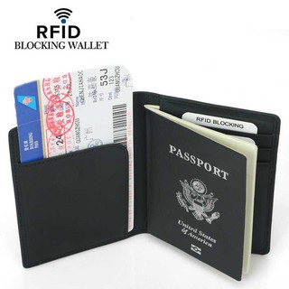 Rfid cuero pasaporte/pasaporte cartera - YP-227