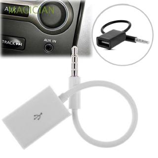 Conector de enchufe de audio M/F mm macho a USB hembra Cable adaptador auxiliar convertidor
