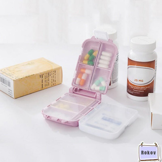Rokov Three-layers Mini Pill Box no tóxico Degradable píldora caja (2)