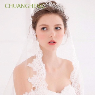 chuangheng prom headwear magnífico cabello corona nupcial tiara mujeres accesorios para el cabello princesa diadema aleación cristal adornos/multicolor