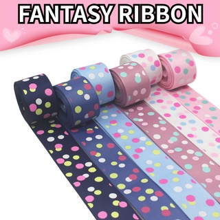 (5 meters/lot) 1""(25mm) Polka dot printed ribbon Gift DIY Ribbons (1)