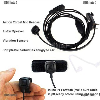 (TDST) micrófono de garganta auriculares dedo Ptt para Baofeng Uv5R 888S Radio Walkie Talkie (5)