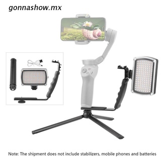 gonnashow.mx 120 leds lámpara regulable video relleno lgiht con mango en forma de l trípode para dji os-mo mobile 2 3/zhiyun smooth 4