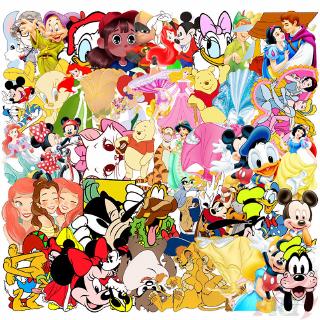 50 unids/Set Disney Character - pegatinas de dibujos animados DIY moda mixta equipaje portátil monopatín impermeable Doodle pegatinas pegatinas