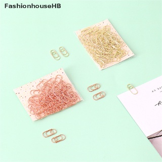 fashionhousehb 50pcs /bag the mini corazón oro rosa color clip marcapáginas metal papel clips venta caliente