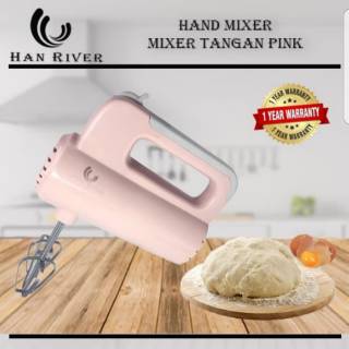 Mini mezclador de mano Han River mezclador de pastel mezclador de pan - rosa